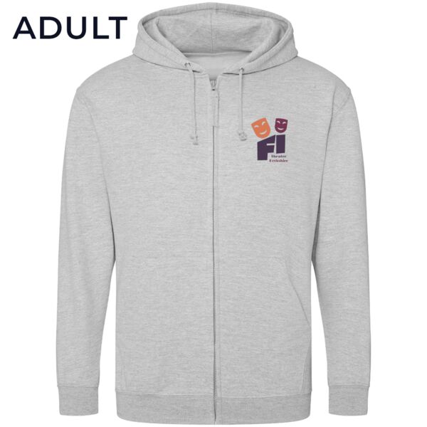 Adult First Impressions Grey Zipped Hoodie Thumbnail