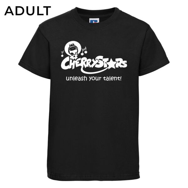 Adult Cherrystars Black T-Shirt Thumbnail
