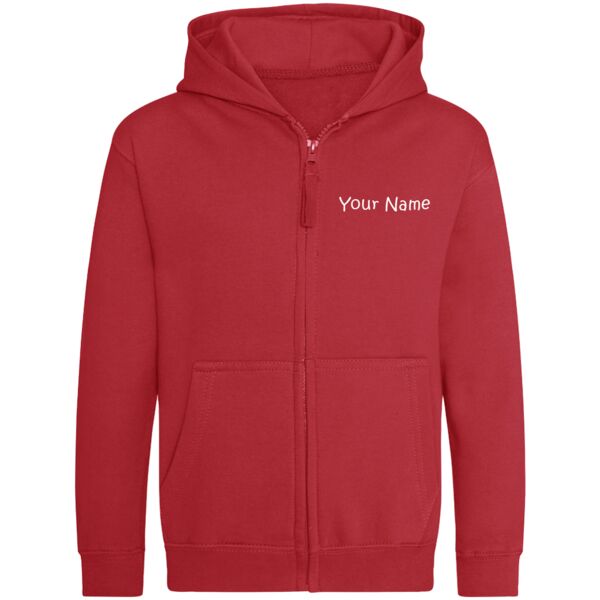 Youth Cherrystars Red Zipped Hoodie Thumbnail