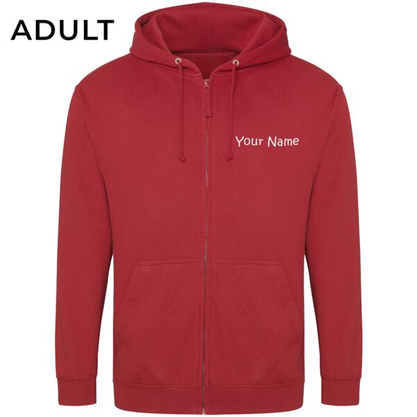 Adult Cherrystars Red Zipped Hoodie Thumbnail
