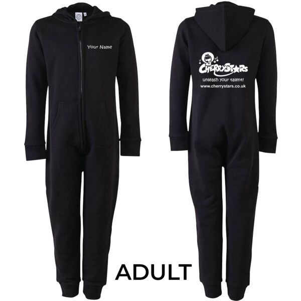 Adult Cherrystars Black Onesie Thumbnail